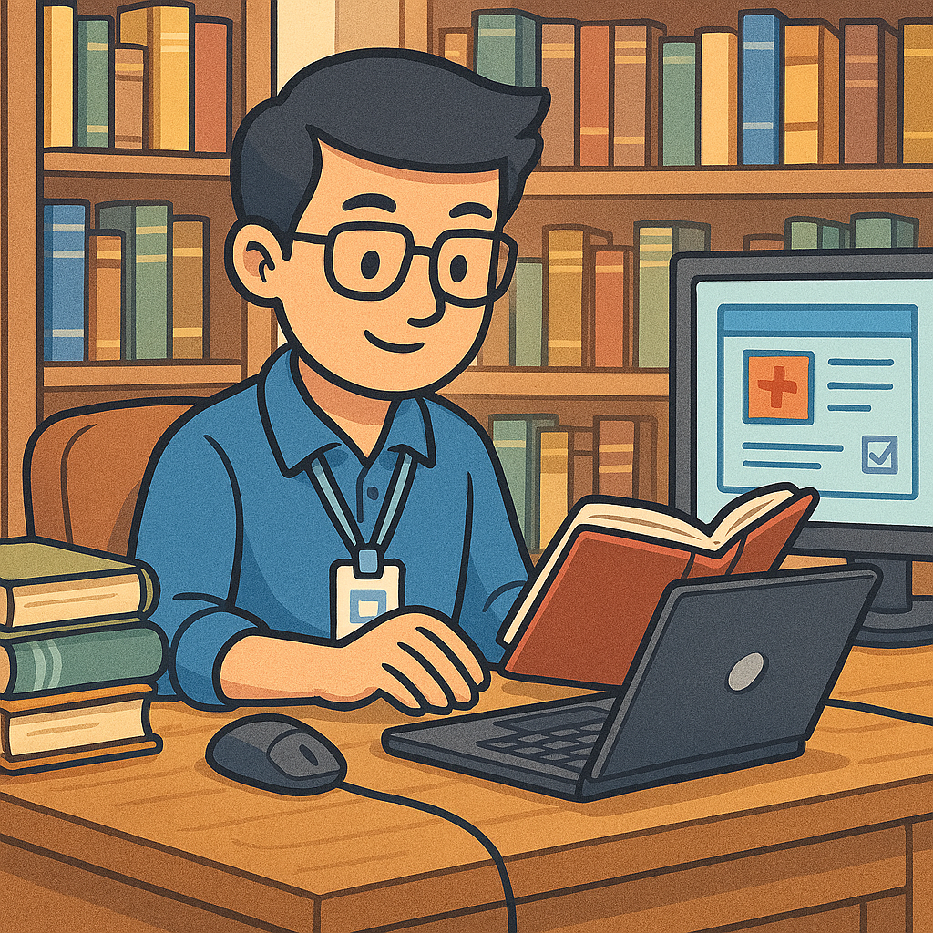 6 ماه مسعول ثبت کتاب ها در کتابخانه